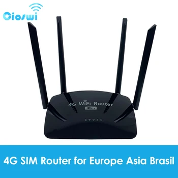 Cioswi 4G SIM-маршрутизатор для Европы Азии Бразилии 300 Мбит/с WiFi EM03-EU 4G Модуль Точка доступа Через стену LAN WAN 4 * Антенна 32 Пользователя
